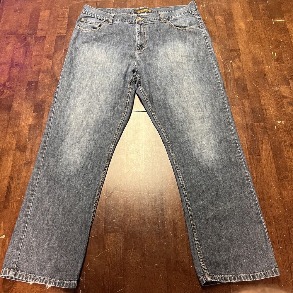 Vintage Mecca Jeans‎ Men 41x33 Blue Denim Baggy HipHop Wide Leg Grunge Y2K 90s